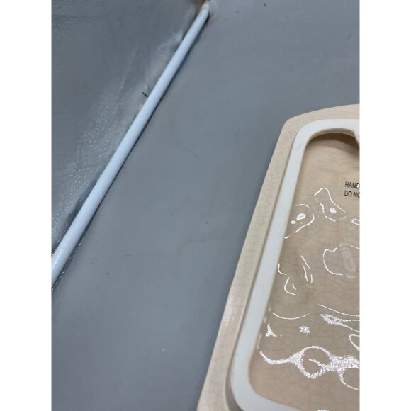 New Debco Stoneware Loaf Baking Dish Snowman Lid Wall Hanging Christmas READ - Picture 11 of 11